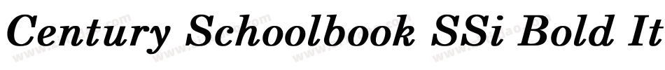 Century Schoolbook SSi Bold Italic字体转换